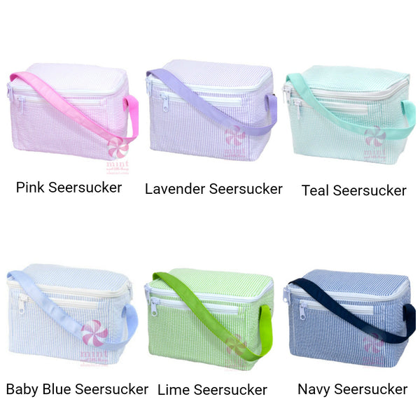 Personalized Seersucker Lunch Box