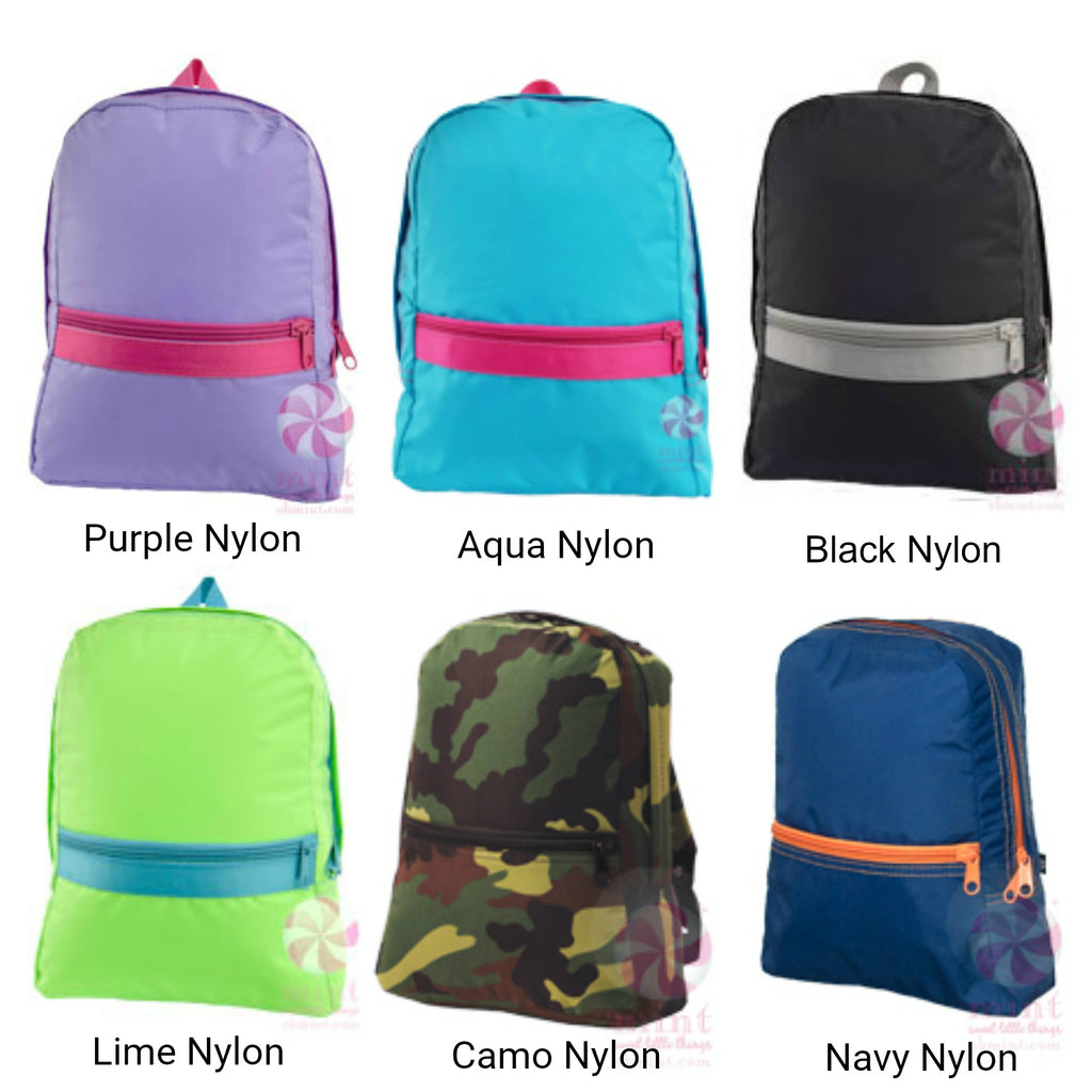 best mini nylon backpack Personalized Small Nylon Backpack – Teeny Tiny Couture & Two Monkeys Monograms –